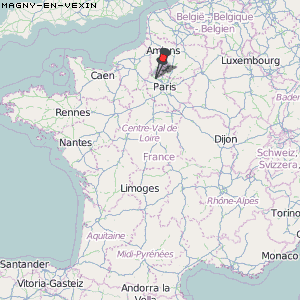 Magny-en-Vexin Karte Frankreich