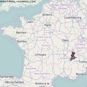 Fontanil-Cornillon Karte Frankreich