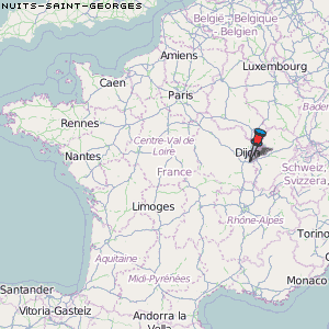 Nuits-Saint-Georges Karte Frankreich