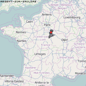 Argent-sur-Sauldre Karte Frankreich
