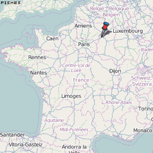 Fismes Karte Frankreich