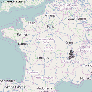 La Mulatière Karte Frankreich