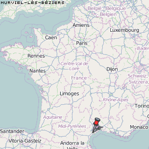 Murviel-lès-Béziers Karte Frankreich