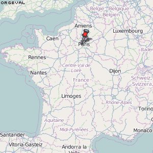 Orgeval Karte Frankreich