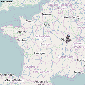 Seurre Karte Frankreich