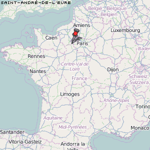 Saint-André-de-l'Eure Karte Frankreich