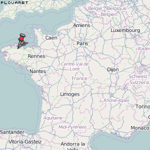Plouaret Karte Frankreich