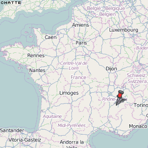 Chatte Karte Frankreich
