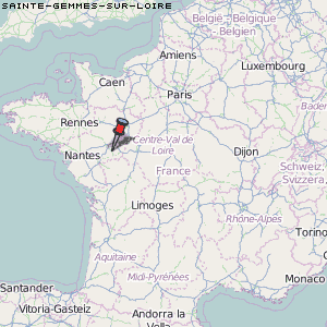 Sainte-Gemmes-sur-Loire Karte Frankreich
