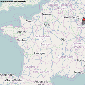 Pfaffenhoffen Karte Frankreich