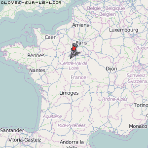 Cloyes-sur-le-Loir Karte Frankreich