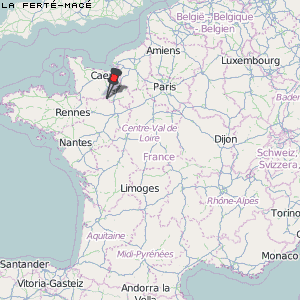 La Ferté-Macé Karte Frankreich