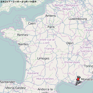 Saint-Cyr-sur-Mer Karte Frankreich