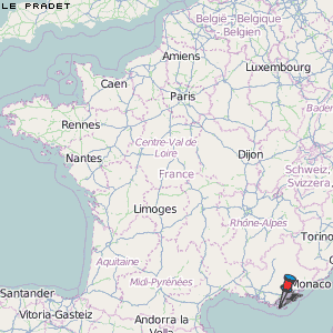 Le Pradet Karte Frankreich