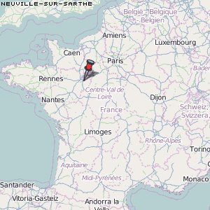 Neuville-sur-Sarthe Karte Frankreich