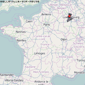 Belleville-sur-Meuse Karte Frankreich