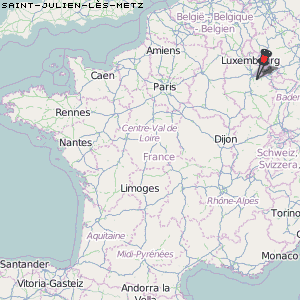 Saint-Julien-lès-Metz Karte Frankreich