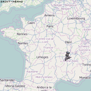 Saint-Héand Karte Frankreich