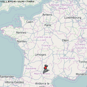 Villemur-sur-Tarn Karte Frankreich