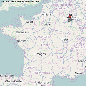 Thierville-sur-Meuse Karte Frankreich