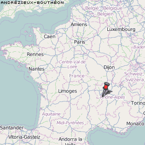 Andrézieux-Bouthéon Karte Frankreich