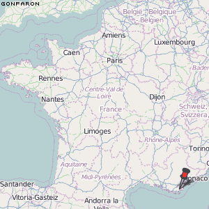 Gonfaron Karte Frankreich