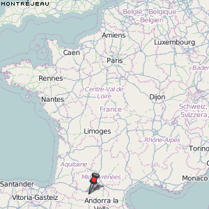 Montréjeau Karte Frankreich