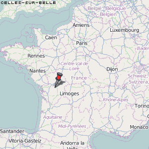 Celles-sur-Belle Karte Frankreich