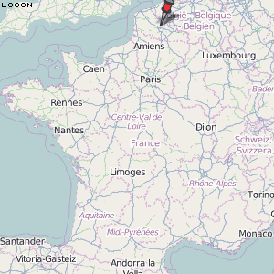 Locon Karte Frankreich