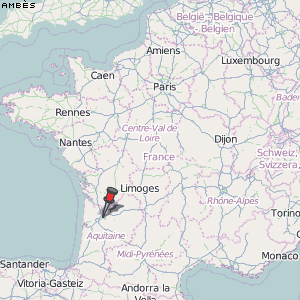 Ambès Karte Frankreich