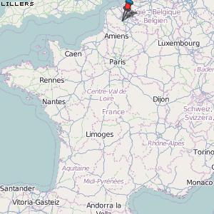 Lillers Karte Frankreich