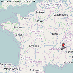 Saint-Pierre-d'Allevard Karte Frankreich