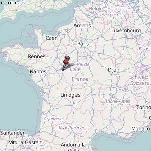Langeais Karte Frankreich