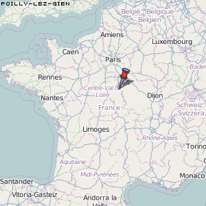 Poilly-lez-Gien Karte Frankreich