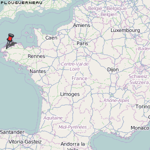 Plouguerneau Karte Frankreich