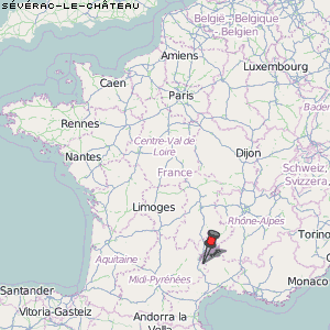 Sévérac-le-Château Karte Frankreich