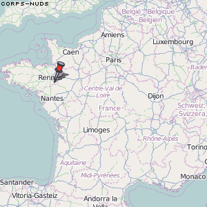 Corps-Nuds Karte Frankreich
