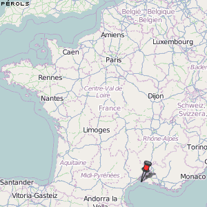 Pérols Karte Frankreich