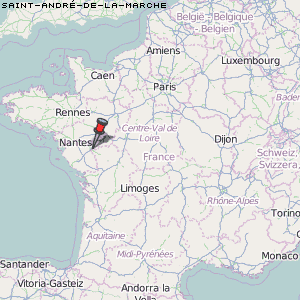 Saint-André-de-la-Marche Karte Frankreich