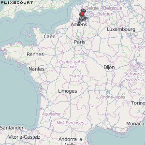 Flixecourt Karte Frankreich