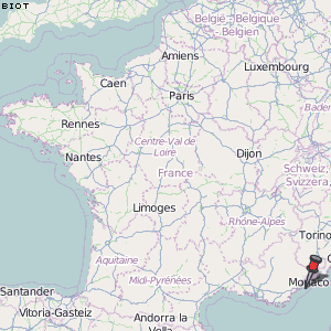 Biot Karte Frankreich