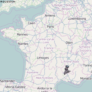Rousson Karte Frankreich