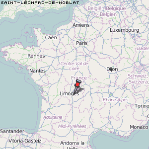 Saint-Léonard-de-Noblat Karte Frankreich