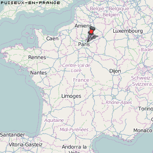 Puiseux-en-France Karte Frankreich