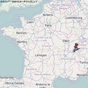 Saint-Genis-Pouilly Karte Frankreich