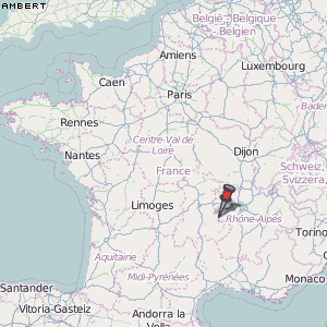 Ambert Karte Frankreich