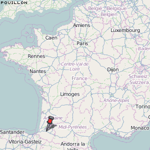 Pouillon Karte Frankreich