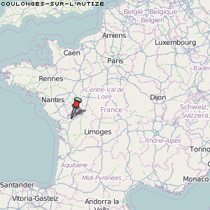 Coulonges-sur-l'Autize Karte Frankreich
