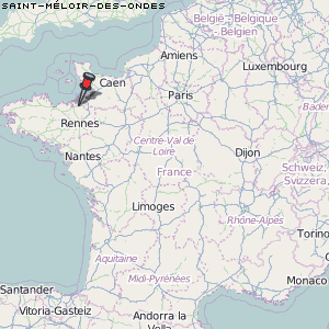 Saint-Méloir-des-Ondes Karte Frankreich