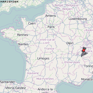 Marignier Karte Frankreich